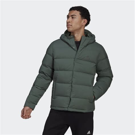 adidas light hooded daunenjacke grün herren größe 52|Adidas Helionic Hooded Daunenjacke .